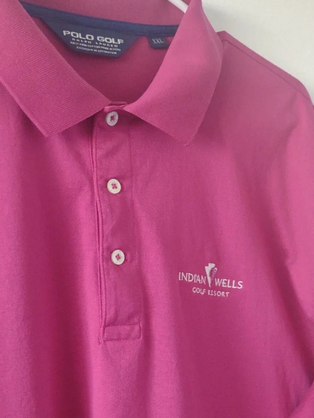 Polo Golf Ralph Lauren Pima Cotton Polo Shirt XXL Pink Indian Wells Golf Resort